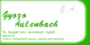gyozo aulenbach business card